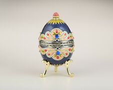 Music Large Faberge Egg Trinket Box  Handmade by Keren Kopal Austrian Crystals picture