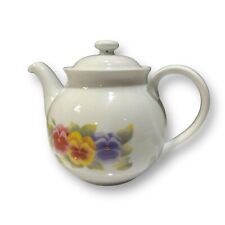 Corelle summer blush teapot and lid 6 1/8” 5 cup corning USA white Discontinued picture
