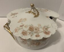 GORGEOUS & Rare 1890s Haviland Limoges Schleiger 237 Lidded Tureen  picture