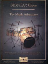 1999 Print Ad of Premier Signia Marquis Drum Kit The Maple Aristocracy picture