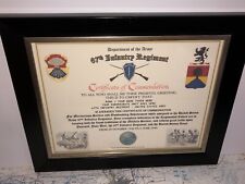 67TH INFANTRY REGIMENT / COMMEMORATIVE - CERTIFICATE OF COMMENDATION picture