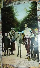 RARE GERMAN COLONY CAMEROON 1906 POSTCARD.  PETER CARL MCKAY WITH HIS DONKEY. picture