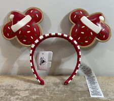 Disney Mickey Ears Christmas Cookie Sprinkle Candy Cane Holiday Headband NEW picture