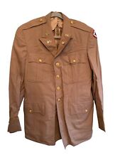 WWII Army Officers Khaki Jacket signal Corp PinsPatch 1940s picture