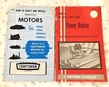 2 Vintage Sears Roebuck Handbooks Electric Motors & Power Router 1969 & 70 picture