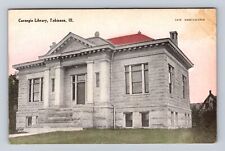 Robinson IL-Illinois, Carnegie Library, Antique Vintage Souvenir Postcard picture