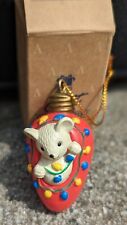 NIB Avon Gift Collection Christmas Cutie Ornament Light Bulb Mouse VINTAGE picture