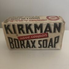 VINTAGE NOS KIRKMAN BORAX SOAP BAR UNUSED COLGATE PALMOLIVE PEET CO ADVERTISING picture