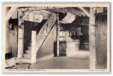 Office Greystone Lodge Interior Scene Antrim New Hampshire NH Vintage Postcard picture