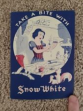 Vintage Disney 1938 Kids Menu Of Snow White And The Seven Dwarfs  picture