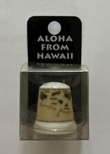 “Aloha From Hawaii” ~ Vintage ISLAND CHAIN SOUVENIR THIMBLE: New in Original Box picture