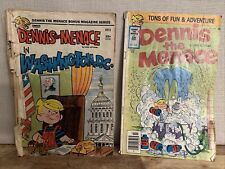 Lot Of 2 Vintage 70’s Dennis The Menace Comic Books Dennis In Washington  picture