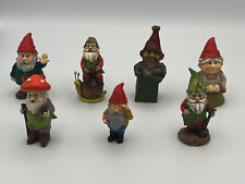 Lot of 7 Miniature Gnomes Figures Colorful & Nicely Done picture