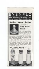 1938 Evenflo baby bottle  vintage print ad picture
