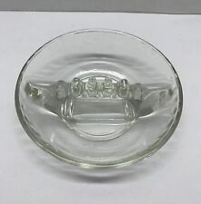 NICE VINTAGE Ashtray Cigarette Cigar Round Clear Glass LOOK picture