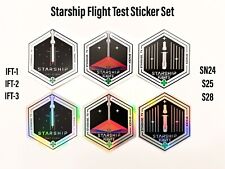 SpaceX Starship SN24 S25 S28 Flight Test 6pc Sticker Set IFT 1 2 3 Mission Logos picture