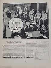 1934 General Electric Air Conditioner Fortune Magazine Print Ad Turkish Bath picture