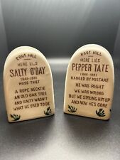 Boot Hill Rhyme Tombstone Epitaph Salt & Pepper Shakers Japan picture