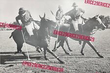 Three Polo Players On Horses Equestrian Polo OOAK B/W Photograph 16” x 20” picture