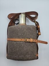1956 NOS Vintage RIGBY & MELLOR Military Wool Felt Covered Metal Canteen Flask picture