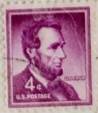 Abraham Lincoln 4 cent stamp circa 1954 Portrait from 1861. Gifts_Collectibles picture