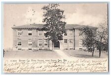Green Bay Wisconsin WI Postcard Brown Co. Alms House Exterior Trees 1907 Antique picture