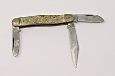 Vintage Western U.S.A. S-742 Stockman Three Blade Knife Nickel Silver Bolsters picture