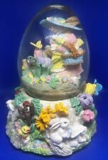 Vintage Mercuries USA Easter Gardening Water Globe Music Box Plays see Video picture