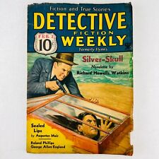 RARE PULP  DETECTIVE FICTION WEEKLY - 1934 FEB 3 - SILVER SKULL - FINE picture