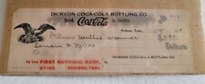 Rare Coca-Cola, Bottling Company Check  (Scarce/Antique) 1919 picture