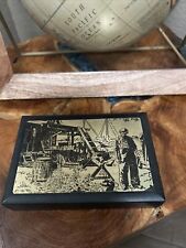 Lionel Barrymore Etched The Gold Foil Set Of 2 Playing Cards with Case Vintage picture