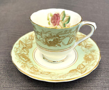 Vtg Victoria C&E Cartwright & Edwards CHELSEA Cabbage Rose Sm Tea Cup & Saucer picture