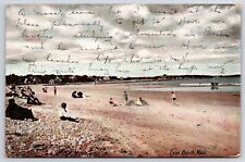 1907 Lynn Beach Massachusetts MA Kids On The Beach Ocean Scene Posted Postcard picture