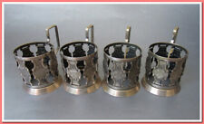 4 pieces Vintage 1960's USSR PODSTAKANNIK MELCHIOR Russian Tea Glass Holder #172 picture