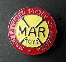 MAR TOYS MARX MODEL RAILROAD COMPANY MADE IN AMERICA LAPEL PIN BADGE 3/4 INCH picture
