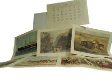 1967 Travelers Insurance calendar Currier & Ives framing prints w orig envelope picture