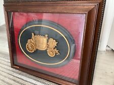 Fisher Body Coach Napoleonic Carriage 3-D Relief Framed Shadowbox Display RARE picture