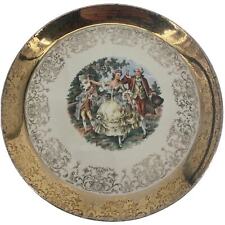  Vintage Sabin Crest of Gold Warranted 22k Dinner Plate  picture