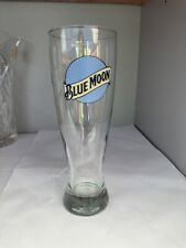 Blue Moon Tall Pilsner Beer Glass Heavy Bottom Blue Moon Glass picture