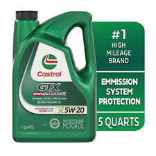 Castrol GTX High Mileage 5W-20 Synthetic Blend Motor Oil, 5 Quarts picture