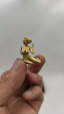Chinese Bronze Copper Statue Hand Carved Beauty Girl Figurine  picture