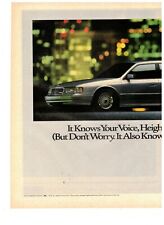 Lincoln Continental It Knows Your Voice Double Page Vintage 1993 Print Ad picture