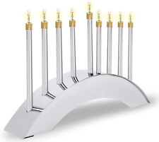 Electric Silver Arch Menorah Low Voltage Minorah Arch Shape Electronic Chanukkia picture