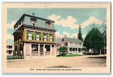 c1920's Bank & Residencies On Washington St. Boston Massachusetts MA Postcard picture