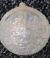 Antique Religious Hand Carved Bethlehem Real Mother Of Pearl Nacre Shell Rare picture