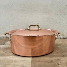 Paris French stock pot Vtg Copper Cookware DEHILLERIN 10 1/2