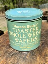 Vintage UNEEDA BAKERS Toasted Whole Wheat Wafers  National Biscuit Co Tin Can picture