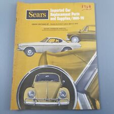 SEARS 1969-70 IMPORTED CAR REPLACEMENT PARTS SUPPLIES CATALOG VW PORSCHE ETC picture