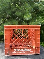 Vintage Prairie Farms Plastic Milk Crate Faded Red Vintage VTG 1970s ? picture