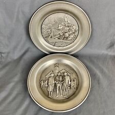 1975 Marcel Jovine Bicentennial Pewter Collection Lot of 2 Plates picture